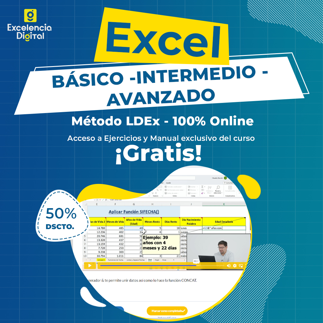 Curso Excel Básico- Intermedio - Avanzado LDEx